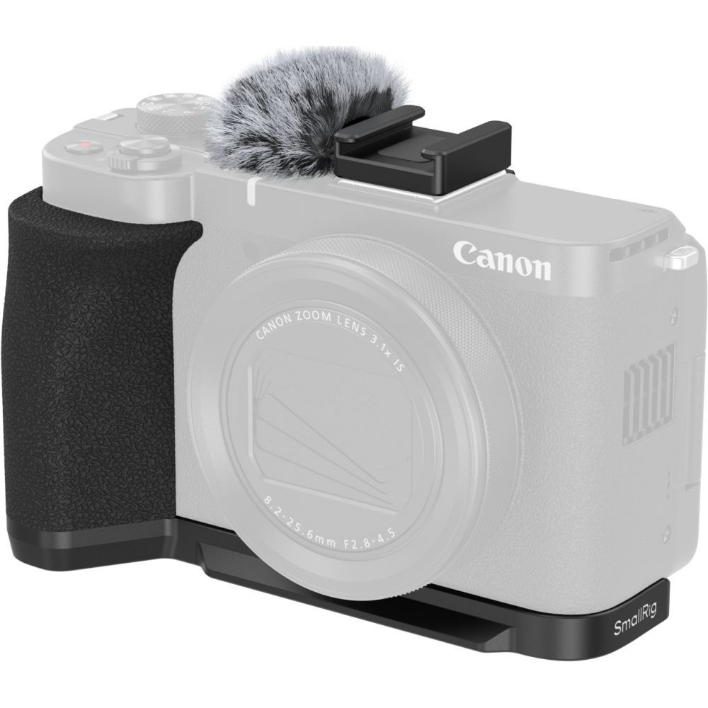 SmallRig 5808 L-Shaped Mount Plate with Handle for Canon PowerShot V1, Black