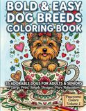 Bold and Easy Dog Breeds Coloring Book