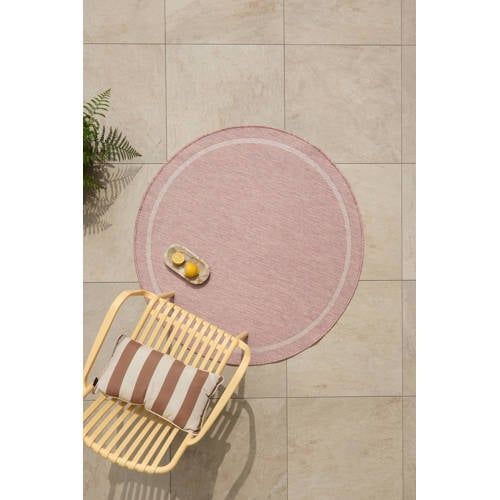 NOUS Living Round Indoor/Outdoor Rug Pink (Ø120 cm)