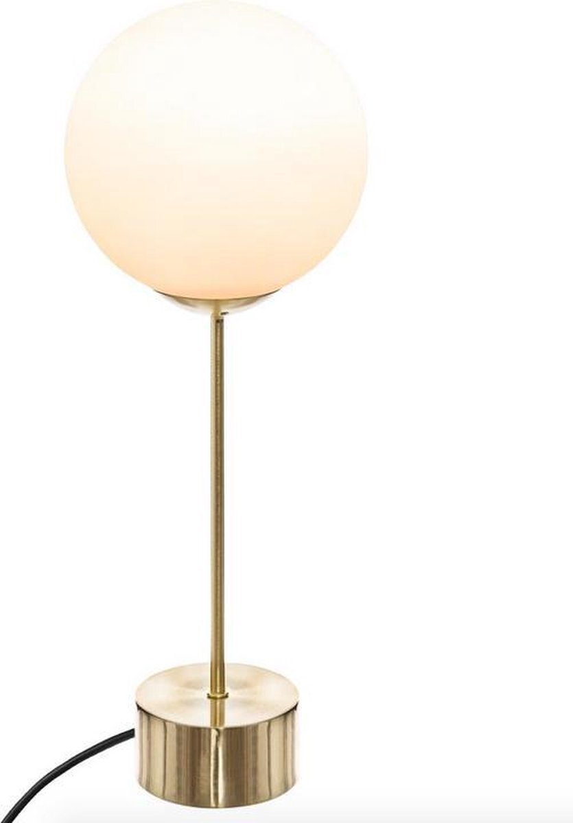 Atmosphera Design tafellamp goud met witte glasbol hoogte 43cm