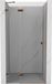 Mexen Lunar porte de douche battante gauche 75, transparent, or rose - 834-075-000-60-00-L