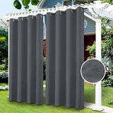 Shenzhen Haorui Industrial Technology Co., Ltd. Rideaux d'extérieur imperméables - Occultants et coupe-vent - 1 pièce - Gris foncé - 132 x 275 cm