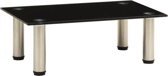 VidaXL TV-meubel 40x35x17 cm gehard glas zwart