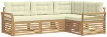 vidaXL - Buiten - bank - set - 4 - st - Wit - en - crèmekleurig - Polyester