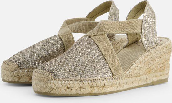 Toni Pons Triton Dames Espadrilles - Zilver - Maat 42