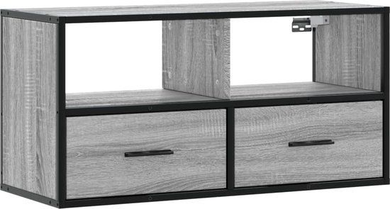 vidaXL Tv-meubel Grijs Sonoma Eiken - 80x31x39,5 cm