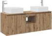 vidaXL Badkamerkastenset 3 st Artisanaal eiken 49,5 x 41 x 63 cm