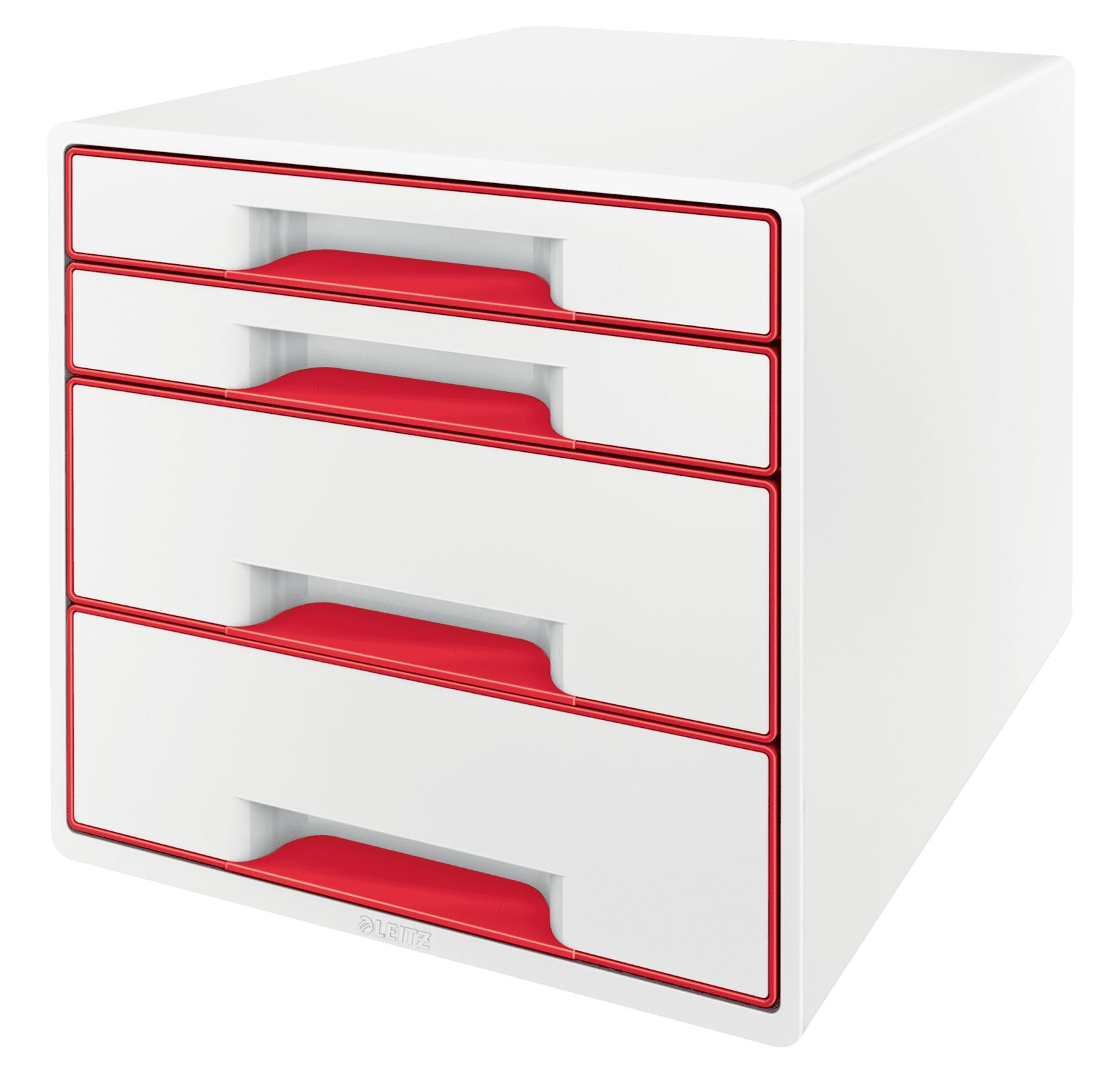 Leitz WOW CUBE Ladeblok - 4 Laden - Rood/Wit