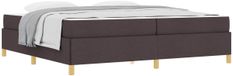 vidaXL Cadre de lit - Marron foncé - 200 x 200 cm - Tissu
