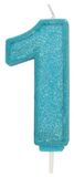 CULPITT Sparkle Blue Numeral Candle 1