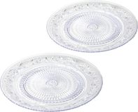 Plastic Forte assiettes en plastique - set de 12 pièces - assiettes à dessert/petit-déjeuner et assiettes plates - 18 et 25 cm
