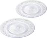 Plastic Forte assiettes en plastique - set de 12 pièces - assiettes à dessert/petit-déjeuner et assiettes plates - 18 et 25 cm