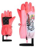Ziener Leo-Z Skihandschoenen, wintersport, voor kinderen, winddicht, waterdicht, lange ritssluiting, neonroze, 2,5