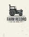 Farm Record LogBook: Farmers Record Keeping Book, Equipment Maintenance Repair Income Expense Ledger Logbook Organizer Breeding And Calving Logbook | Farm Bookkeeping Notes