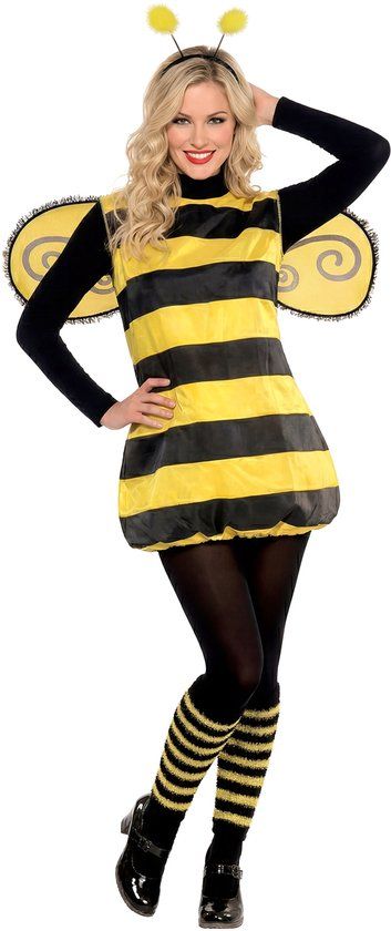 amscan RIETHMULLER - Bijen Kostuum voor vrouwen zwart wit - XL/XXL