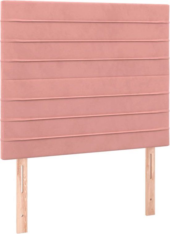vidaXL Hoofdbord Roze 90x5x118/128 cm Fluweel