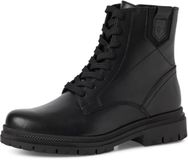 Tamaris - Dames - Biker boots - Zwart - Leer - Maat 41