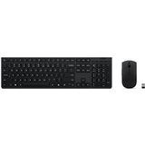 Lenovo Professional - Toetsenbord en muis set - full size - draadloos - Bluetooth, 2.4 GHz - QWERTY - Deens - grijs - bruine doos