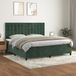 Maison Exclusive - Sommier à lattes de lit et matelas vert foncé 200x200cm velours