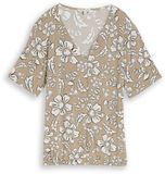 Tom Tailor Blouse Viscose Taille 44 Olive Big Flower Design
