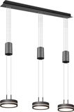 TRIO LEUCHTEN Franklin Hanglamp - Antraciet - 3x LED