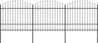 vidaXL Tuinhek met speerpunt staal 504x175 cm zwart