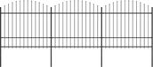 vidaXL Tuinhek met speerpunt staal 504x175 cm zwart