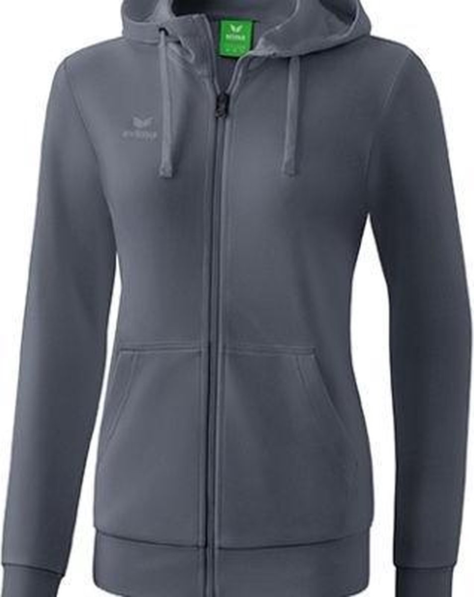 Erima Sweatjack Met Capuchon Dames Slate Grijs Maat 36