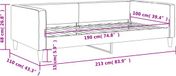 vidaXL Slaapbank 100x190 cm stof lichtgrijs
