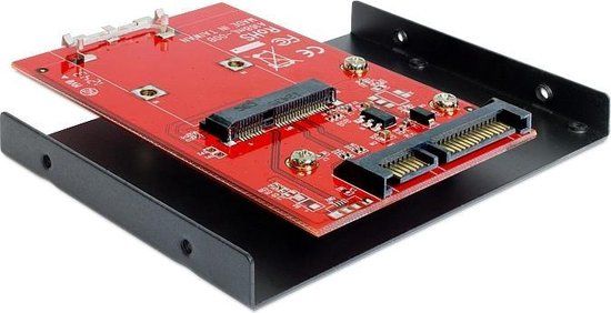 Delock Converter SATA 22 pin - mSATA met 3.5" Frame