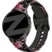 Bandz Bracelet silicone 'Fleur rose' Garmin Vivomove Style