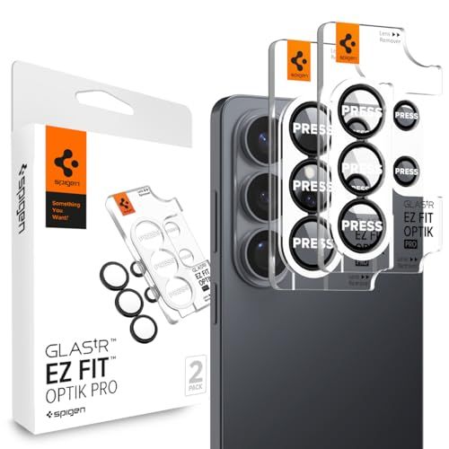 Spigen Glas.tR EZ Fit Optik Pro Camera Protector compatibel met Samsung Galaxy S26 Ultra, 2 Stuks, Zwart