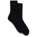 HUGO Set 2 Paires de Chaussettes Uni Logo noir (35-38)