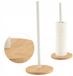 Tendance Bamboe toiletrolhouder staand - wit en bruin