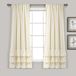Lush Decor Allison Raamgordijnpaneel met ruches, 63" L x 40" W, ivoor