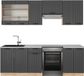 Vicco Fame-Line Unité de cuisine complète – 240 cm, WB Marbre Gris foncé