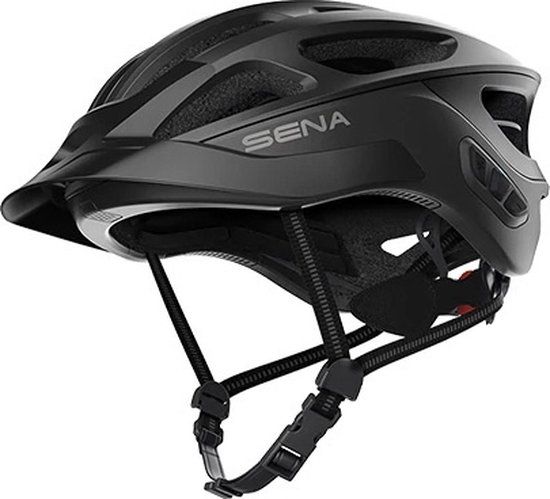 Sena R1 EVO Smart Cycling Helm - Mat Zwart - Maat L