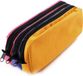 Kangaro etui - rechthoekig - 3 vaks - 25 x 9 x 11 cm - oranje/blauw/fuchsia