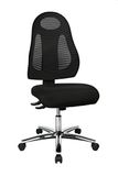 Topstar Free Art Chrom, ergonomische bureaustoel, bureaustoel, stof, zwart/zwart
