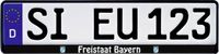HP Autozubehör Freistaat Bayern Support de plaque d'immatriculation plastique noir
