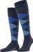 Burlington Edinburgh lang gedessineerd wol kniekousen heren blauw - maat 40-46