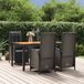 Prolenta Maison Exclusive 5-delige tuinset met kussens, zwart, van polyrotan