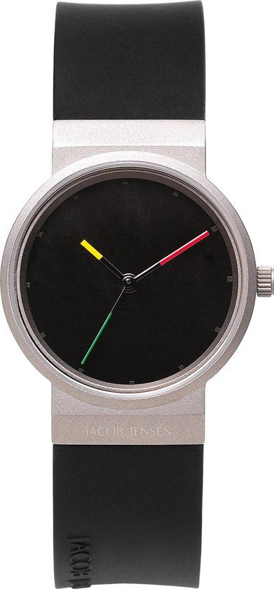 Jacob Jensen New Line 650 Titanium Women's Watch - Black Dial, Titanium Strap