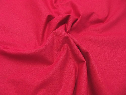 CRS Fur Fabrics Kwaliteit Plain 60 SQ Zuiver Katoen Materiaal - CERISE