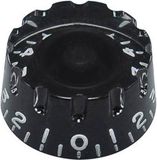 Boston KB-116 Transparante Zwarte Speedknop voor Inch-Type Potshaft