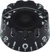 Boston KB-116 Transparante Zwarte Speedknop voor Inch-Type Potshaft