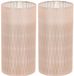 Home & Styling luxe LED kaars - 2x - in glas - warm wit - D7,5 x H15 cm