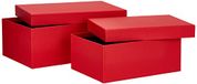 Rössler S.O.H.O. Boxline opbergdoos, set van 2, rechthoekig, rood