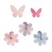 dekora - Set eetbare bloemen en vlinders voor taart en cupcakes - Suikervrij, glutenvrij, lactosevrij - 8 stuks