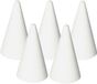 Rayher hobby materialen Piepschuim kegels - 5x - wit - H12 cm